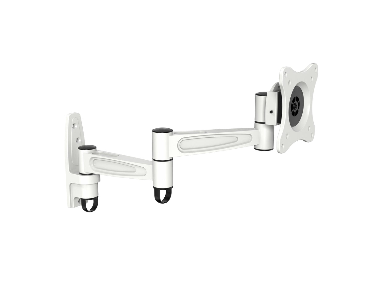 Fonestar Soporte Metalico De Pared Para Pantallas Planas De 13-27'/33-68.5cm Giratorio 360º Peso Max.15kg Blanco Brazo Doble Articulado