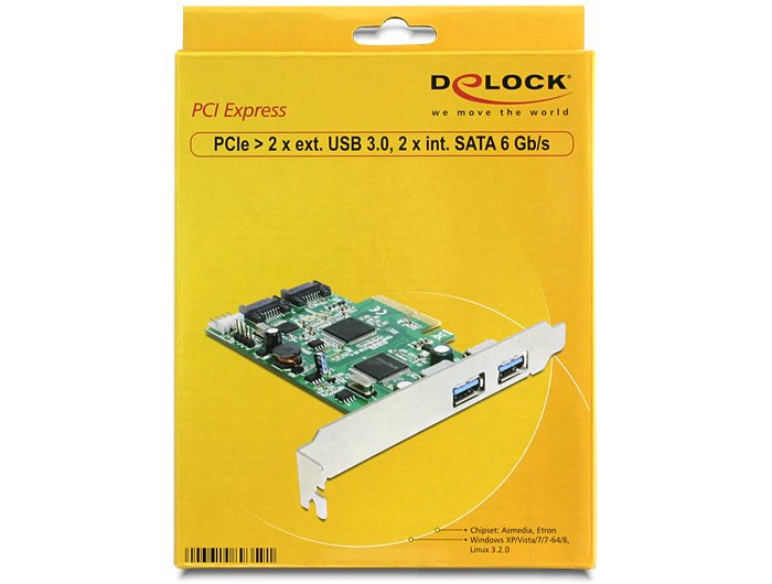 Delock 89359 Tarjeta Pci Express -> 2x Usb 3.0, 2x Sata,