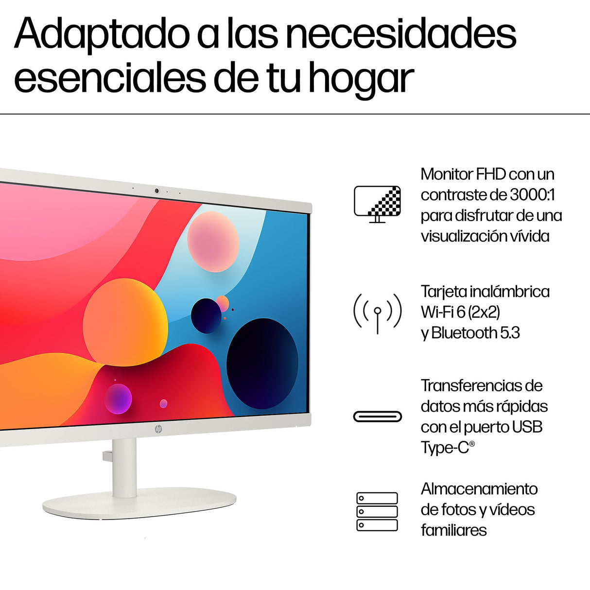 EAN 0198415202680 - HP 22-dg0037ns Intel® Core™ i3 i3-N300 54,6 cm (21.5") 1920 x 1080 Pixeles PC todo en uno 8 GB DDR5-SDRAM imagen 8