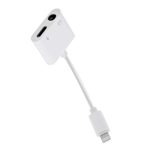 Tnb Way - Adaptador Lightning A Jack De 3,5 Mm Hembra + Lightning Hembra - Blanco