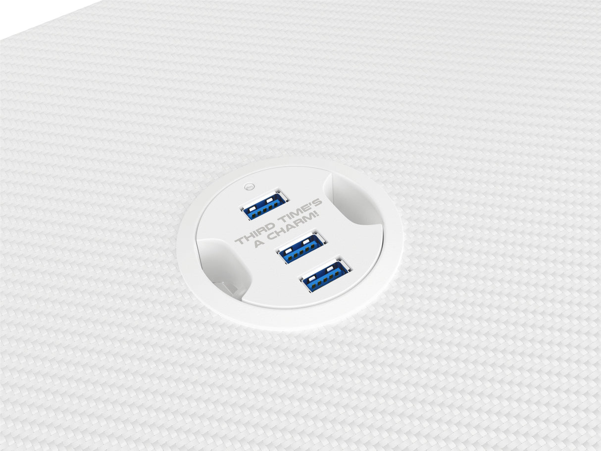 Mesa Gaming Genesis Holm 320 Rgb Blanca Carbono