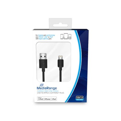 EAN 4260283113163 - MediaRange MRCS137 cable de conector Lightning 1 m Negro imagen 2