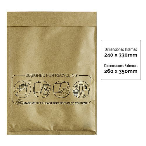 Bankers Box Pack De 50 Bolsas De Burbujas Acolchada - Medida 240x330mm - Burbujas Internas Para Amortiguacion - Ideal
