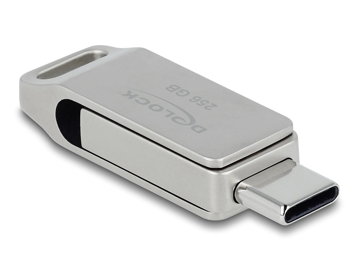 Delock 54008 Usb 5 Gbps Lápiz De Memoria Usb-C + Tipa-A 256 Gb - Carcasa De Metal