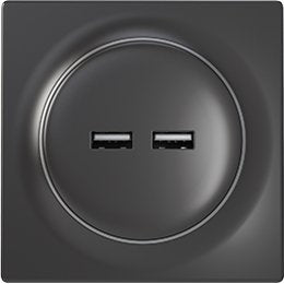 Fibaro Fgwu-021-8 Toma De Corriente 2x Usb Negro