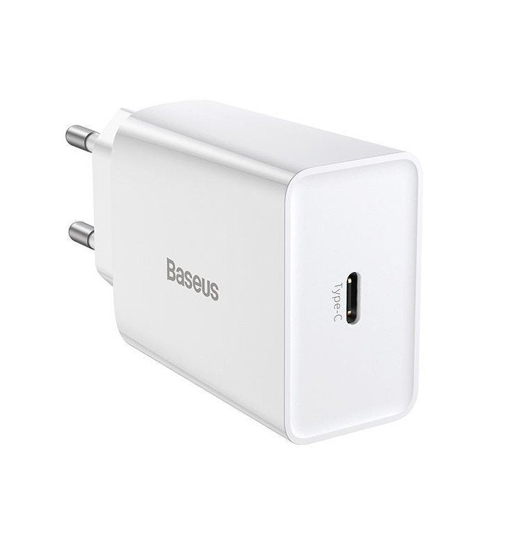 Baseus Travel Charger Speed Mini 1c Quick Charger 20w Eu White (Ccfs-Sn02)