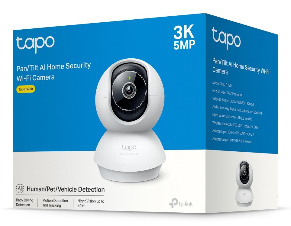EAN 8885021371658 - TP-Link Tapo C230 Bombilla Cámara de seguridad IP Interior 2880 x 1620 Pixeles Techo/Escritorio imagen 3