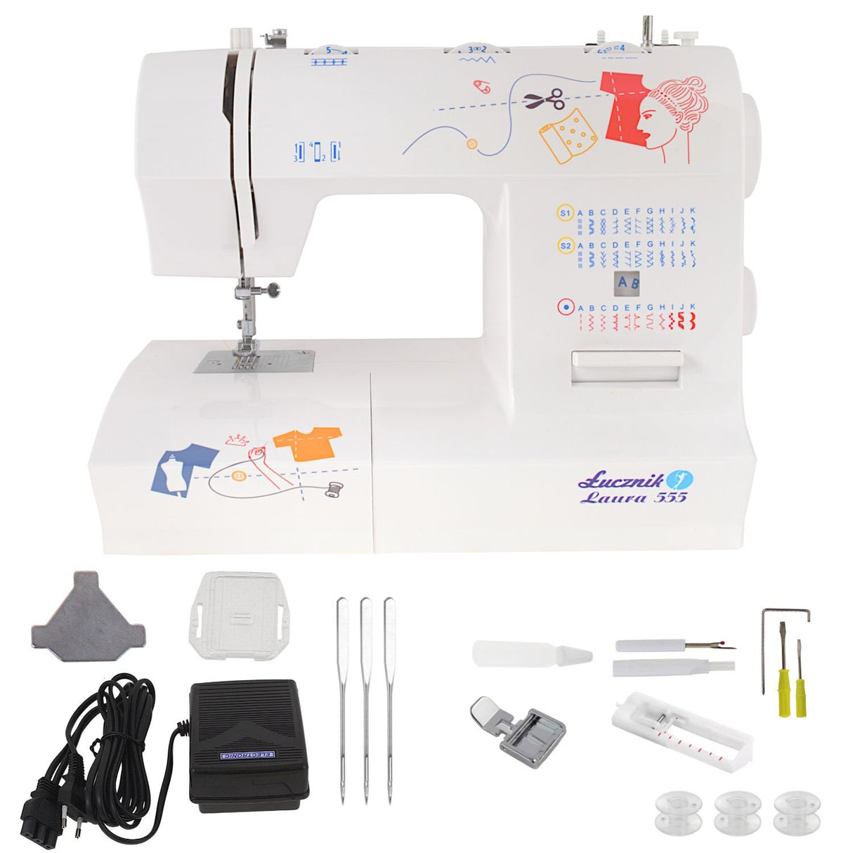 EAN 5902022181345 - Łucznik LAURA 555 máquina de coser Máquina de coser semiautomática Eléctrico imagen 18