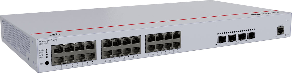 Huawei Switch S310-24p4x (24*Ge Ports(400w Poe+), 4*10ge Sfp+ Ports, Built-In Ac Power)