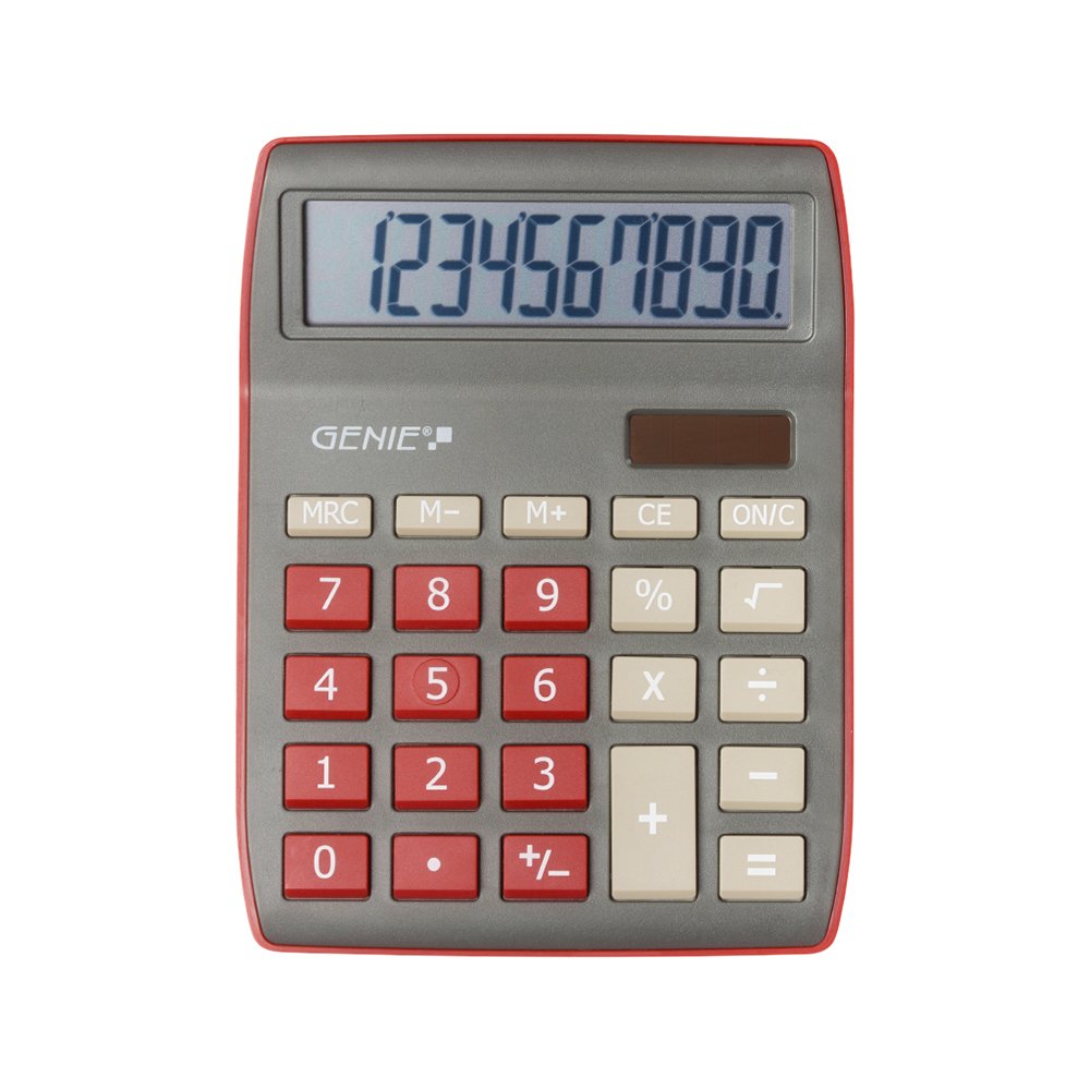 Genie 840 Dr Calculadora Escritorio Pantalla De Calculadora Rojo