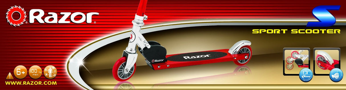 Patinete Razor Clásico Negro, Rojo