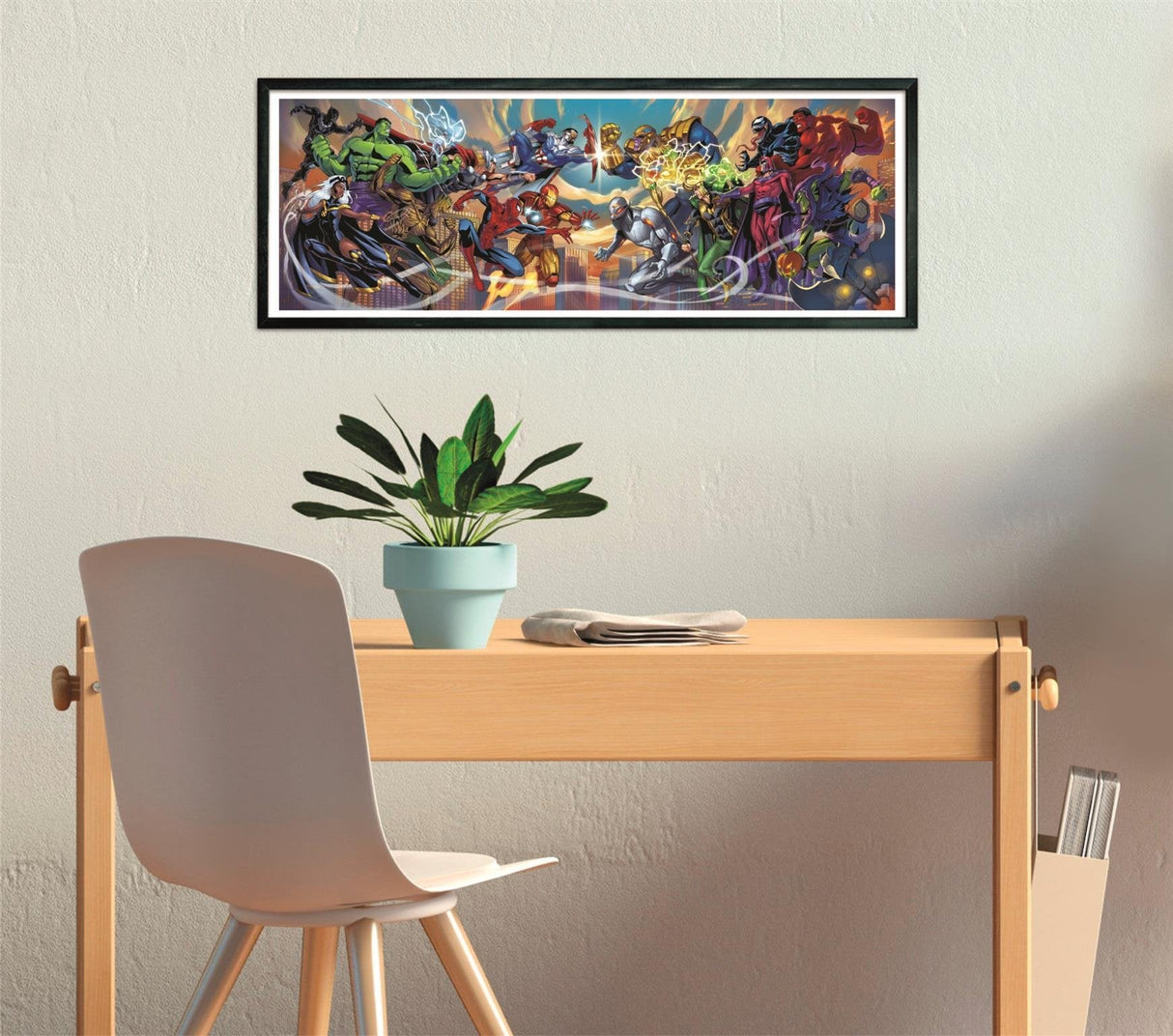 Puzzle Panorama Heroes Vs Villanos Marvel 1000pzs