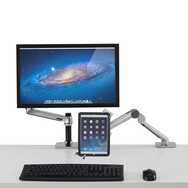 Ergotron 45-460-026 Mueble Y Soporte Para Dispositivo Multimedia Plata Carro Para Administración De Tabletas, Copia De Seguridad Plateado, Carro Para Administración De Tabletas, Plata, 2,3 Kg, 20,1 Cm (7.9"), 33 Cm (13"), 75 X 75,100 X 100