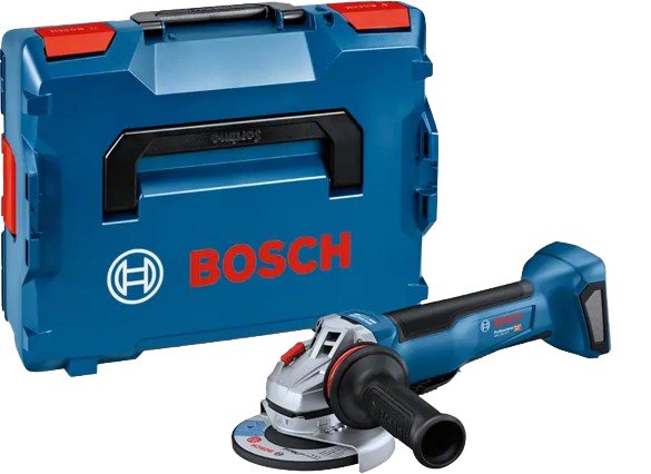 Amoladora Angular A Batería Bosch Professional Gws 18v-10 P Professional Solo, Ø 125 Mm Azul/Negro, Sin Batería Ni Cargador, En L-Boxx