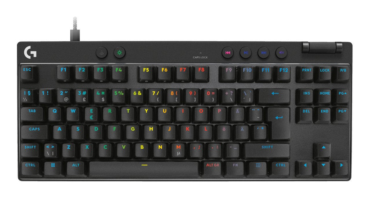 Logitech G Pro X Rapid - Teclado - Tkl - Retroiluminado - Usb - Qwerty - Nórdico (Danés/Finlandés/Noruego/Sueco)