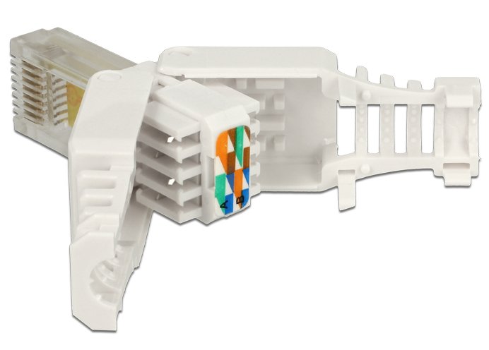 Delock 86415 Conector Rj-45 Blanco, Enchufe Blanco, Rj-45, Blanco, U/Utp (Utp), 18 X 52,8 X 15 Mm, Bolsa De Plástico