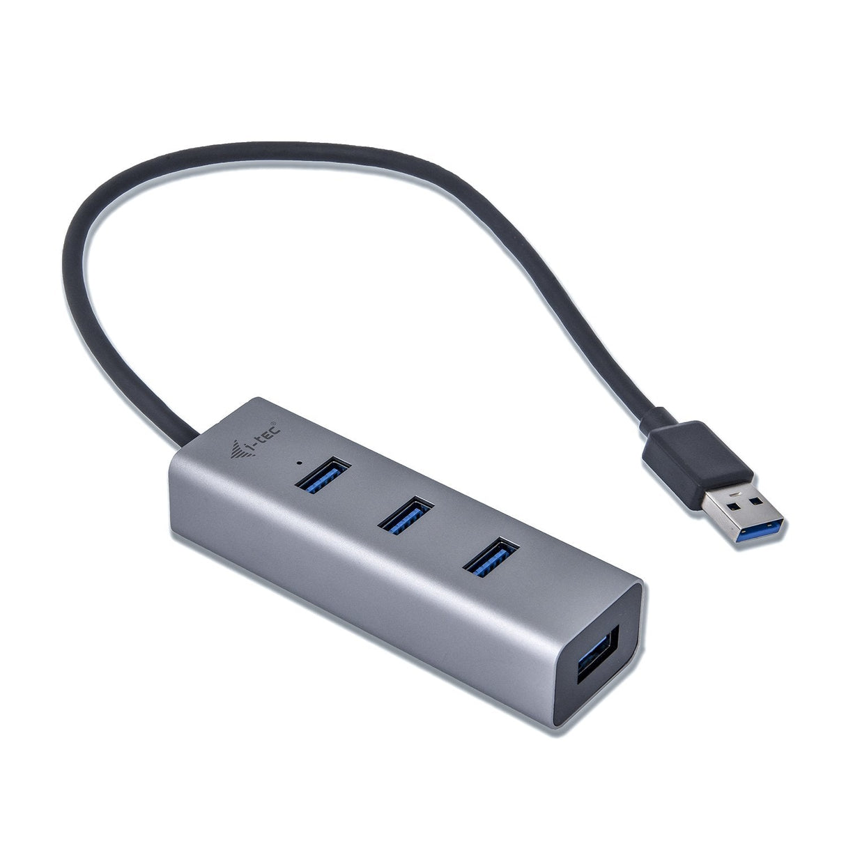 I-Tec Hub 4 Puertos Usb 3.0 Metal Sin Adaptador De Corriente Ideal Para Portatiles Ultrabook Pc Soporte Gane Und Mac Os