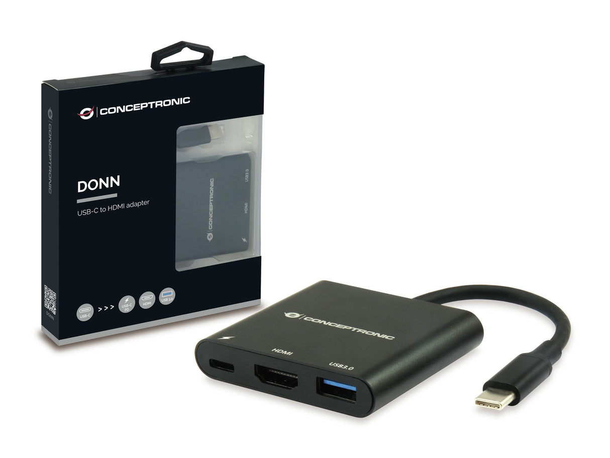 Adaptador Conceptronic Usb Tipo C Macho A Hdmi Usb-C Usb 3.0 Hembra Negro Donn01b