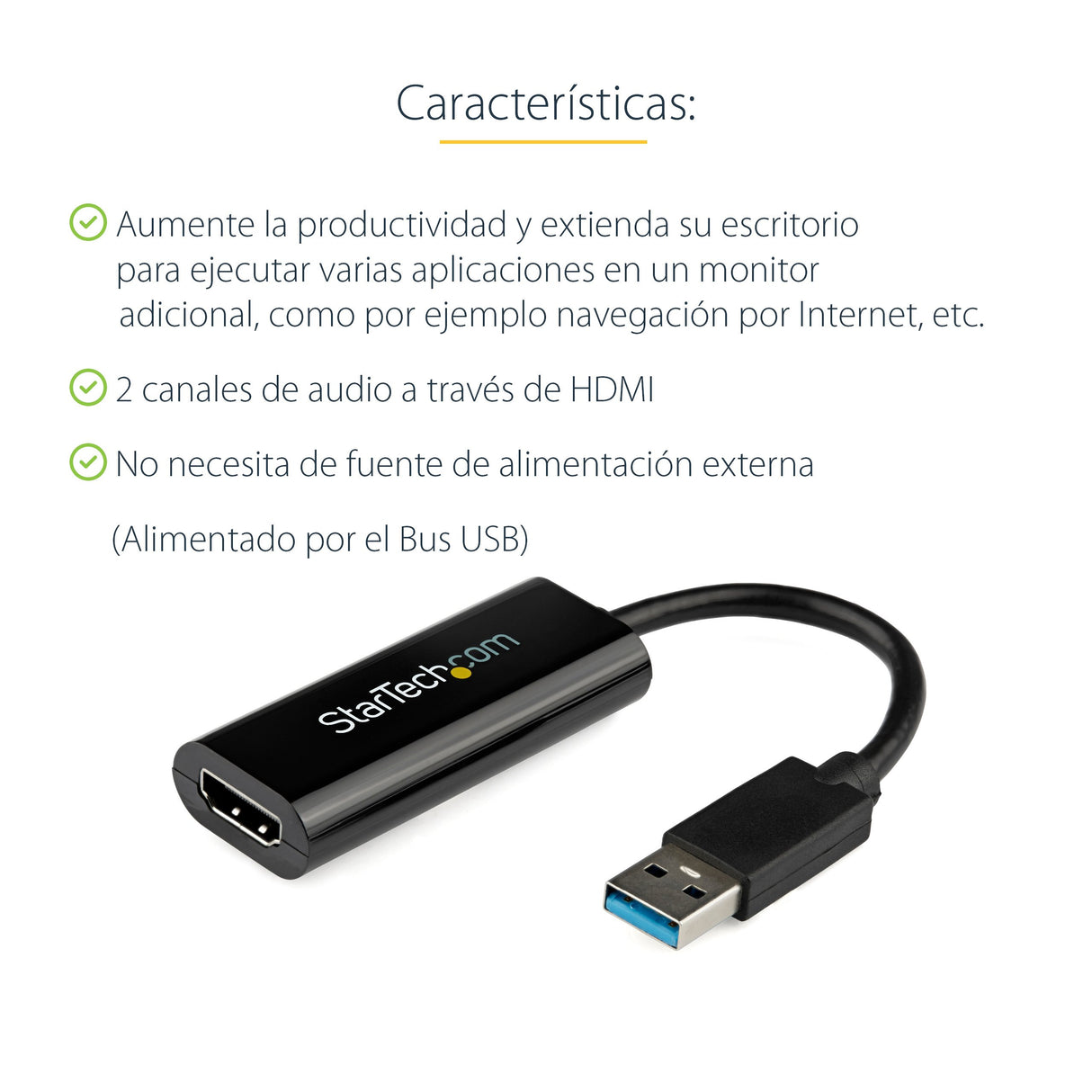 EAN 0065030854887 - StarTech.com USB32HDES Adaptador gráfico USB 1920 x 1200 Pixeles imagen 7