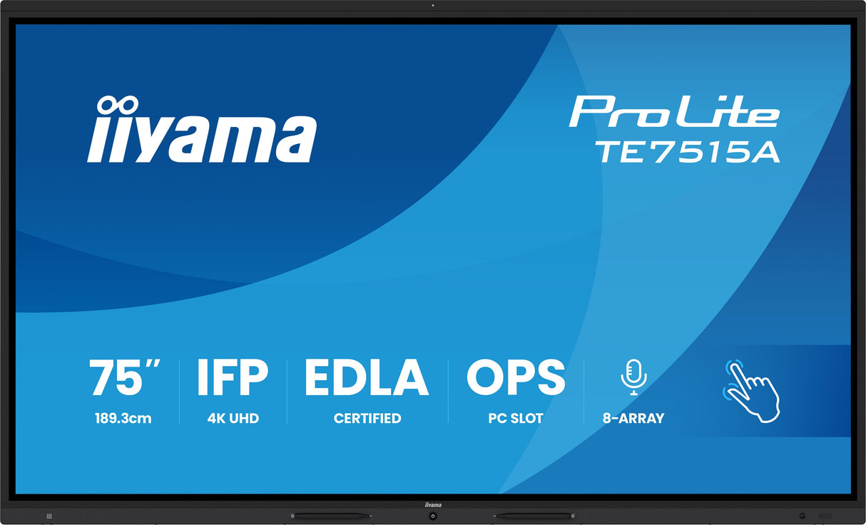 EAN 4948570124855 - iiyama TE7515A-B1AG pantalla de señalización Panel plano interactivo 190,5 cm (75") Wifi 550 cd / m² 4K U imagen 2