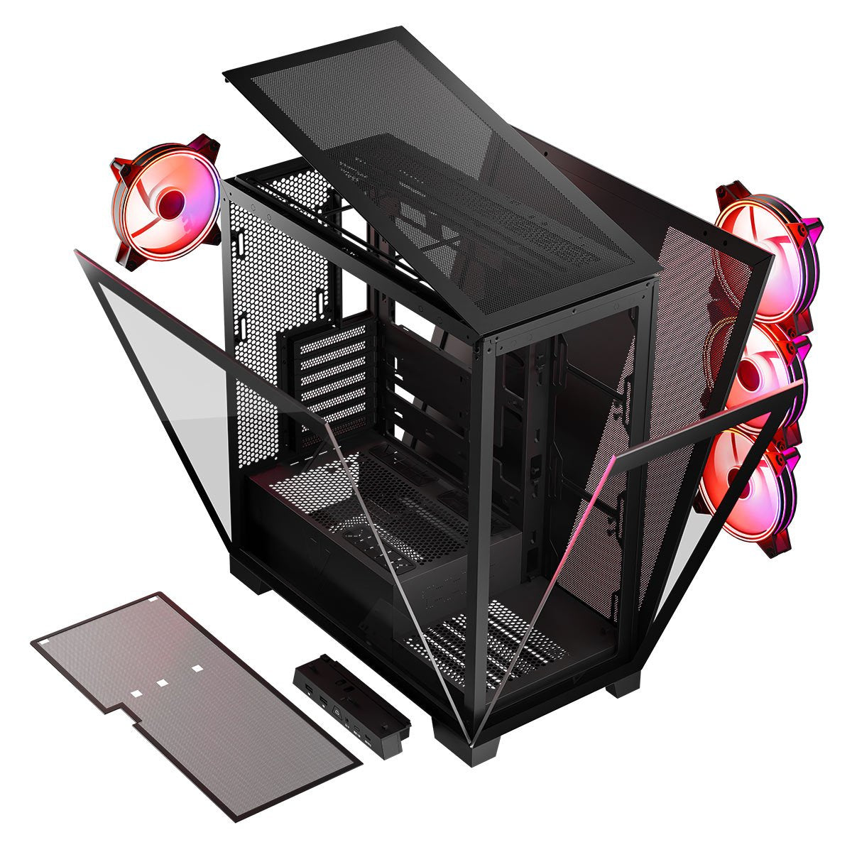 EAN 5903560981282 - Modecom Volcano SPACE APEX ARGB MIDI USB 3.0 X 2 CYPE-C - AT Midi Tower Negro imagen 3