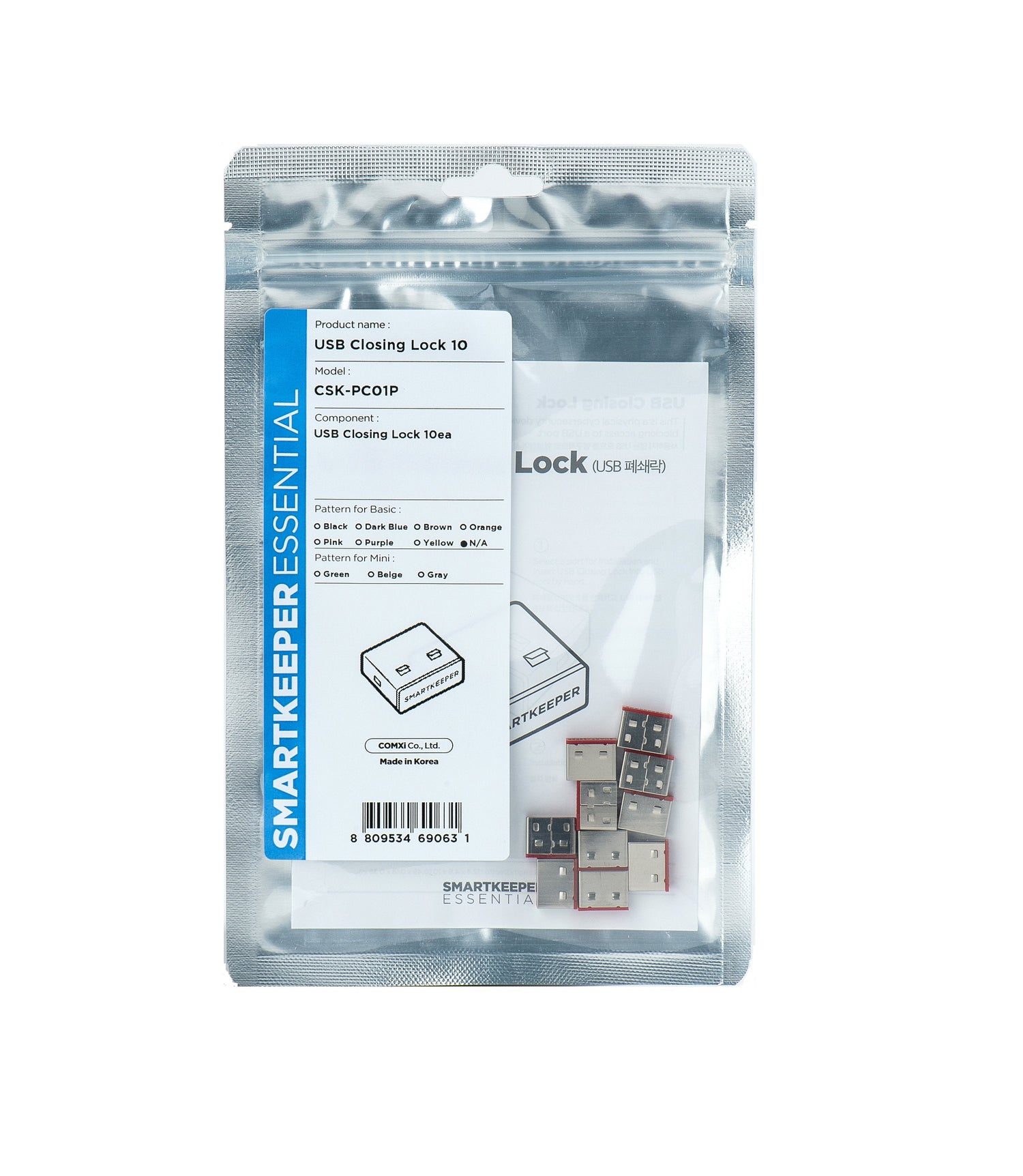 EAN 8809534690631 - Smartkeeper CSK-PC01P bloqueador de puerto USB tipo A Rojo, Acero inoxidable Plástico 10 pieza(s) imagen 1