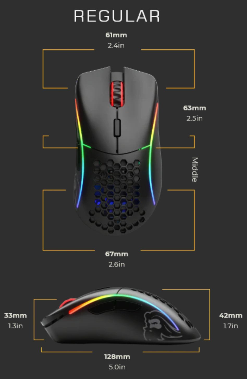 Glorious Pc Gaming Race Model D Ratón Mano Derecha Usb Tipo A Óptico 12000 Dpi