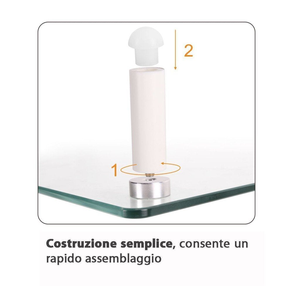 Techly Ica-Ms 461 Soporte De Mesa Para Pantalla Plana 81,3 Cm (32") Independiente Transparente, Blanco