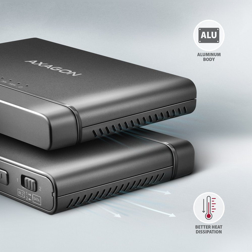 EAN 8595247907332 - Axagon ADSA-CC USB-C 10Gbps - NVMe M.2 SSD & SATA 2.5/3.5 SSD/HDD CLONE MASTER 2 - Digital/Daten - NVMe U imagen 6