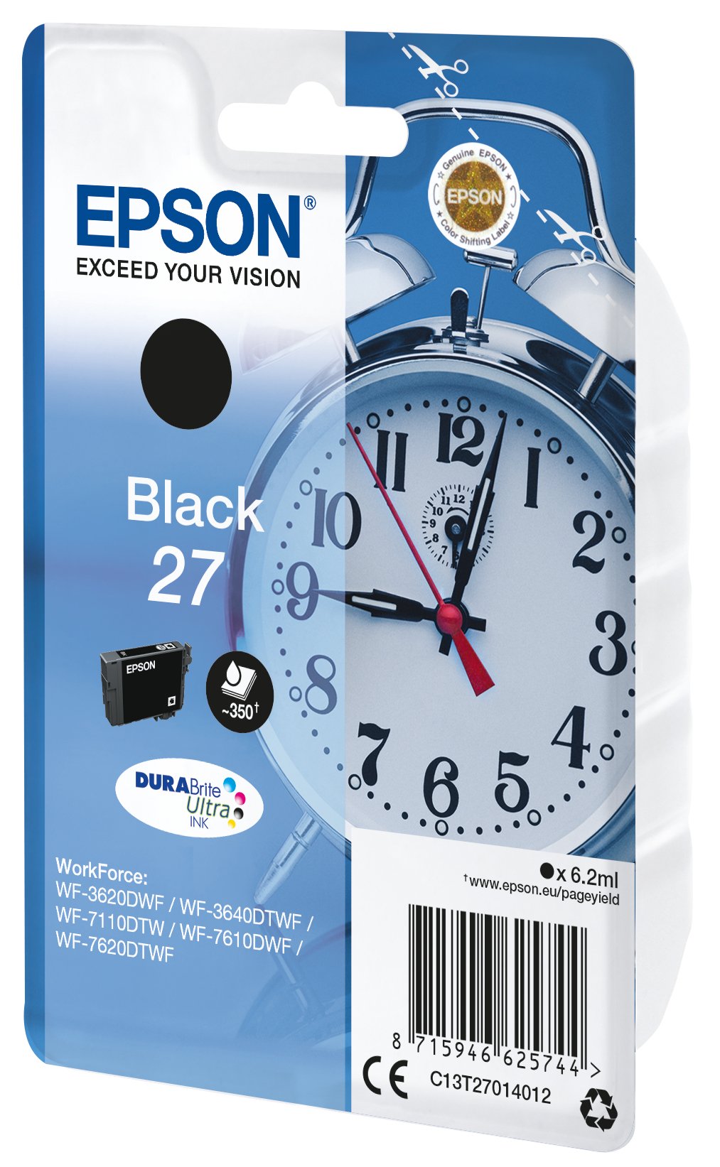 Cartucho Tinta Epson T270140 Negro Wf3000/Wf7000/ Despertador