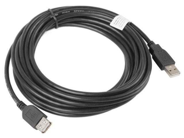 Cable Alargador Usb Lanberg Ca-Usbe-10cc-0050-Bk Conectores A-Macho A-Hembra Negro 5 Metros