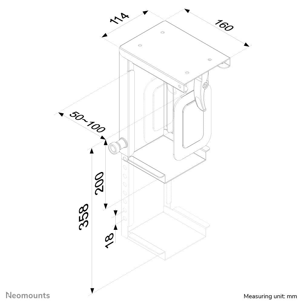 EAN 8717371442408 - Neomounts CPU-D075BLACK soporte de CPU Soporte de CPU para instalación en escritorio Negro imagen 3
