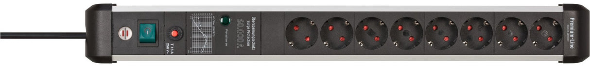 EAN 4007123677115 - Brennenstuhl 1391010800 base múltiple 3 m 8 salidas AC Interior Negro, Plata imagen 2