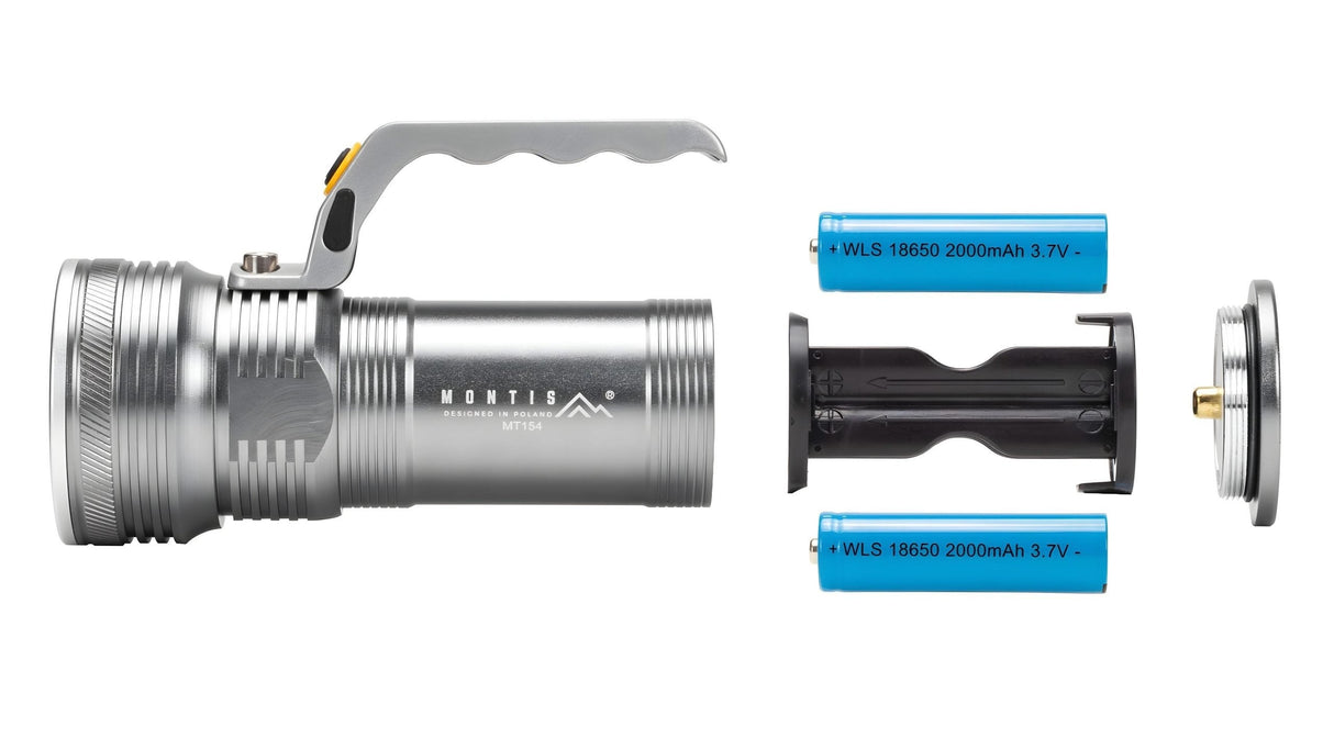 Montis Aluminiowa Reczna Latarka Akumulatorowa Led Mt154 Gris Linterna De Mano