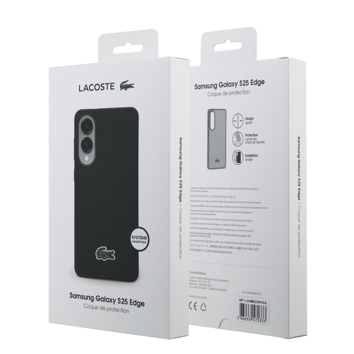 Funda Magnética Petit Piqué Lacoste Color Sinople Para Galaxy S25 Edge Gp-Lc