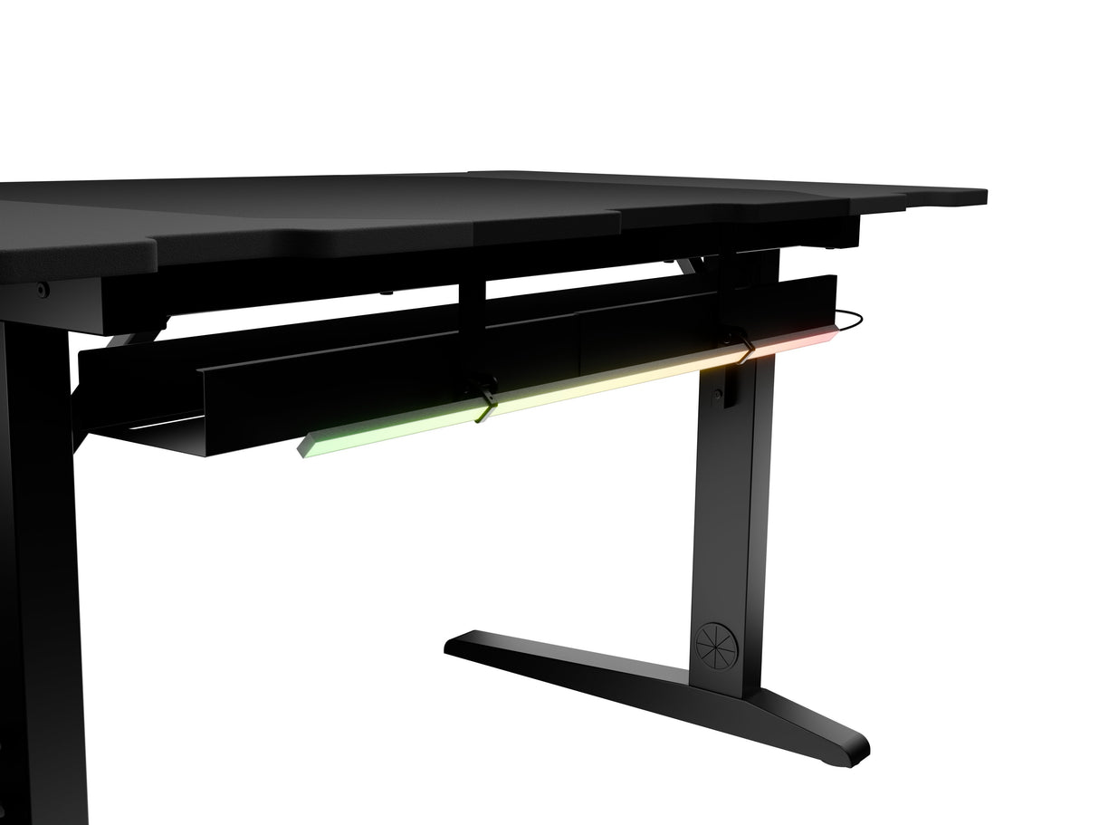 Mesa Gaming Genesis Holm Modular 140 Rgb Negro 140x75 Cm