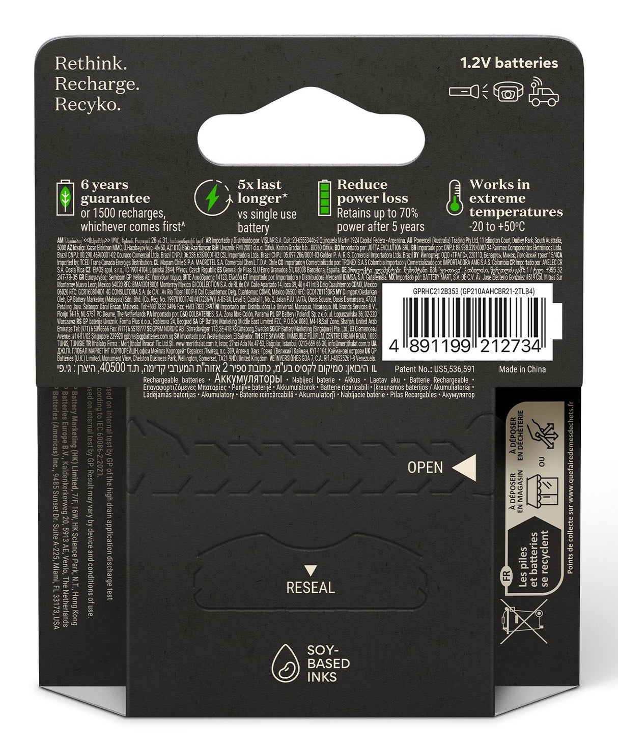 Pilas 1x4 Gp Recyko Pro Nimh Battery Aa/Mignon 2000mah Pro