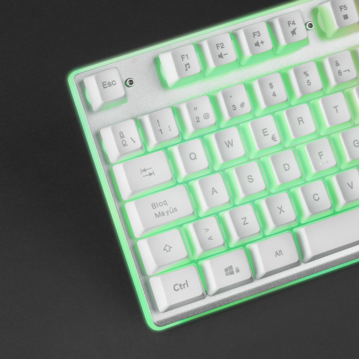 Mars Gaming Mk220 Teclado Gaming - Tecnologia H-Mech - Iluminacion Frgb Rainbow Halo - Panel De Aluminio - Alta