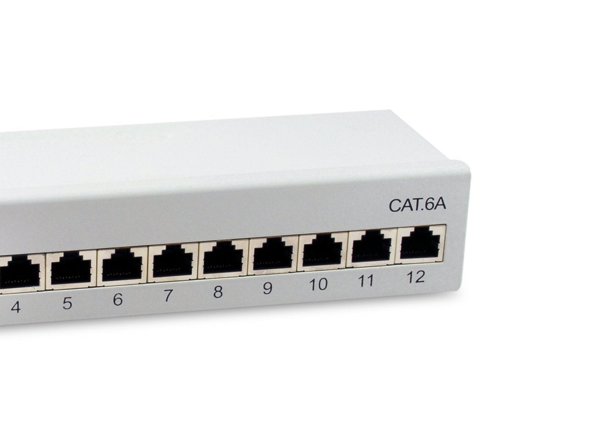 Equip Patchpanel 12x Rj45 Cat6a Ftp 1he Premium Gris Claro