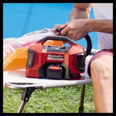 Compresor Híbrido Einhell Pressito, 18volt / 220volt (Rojo/Negro, Sin Batería Ni Cargador) 4020460