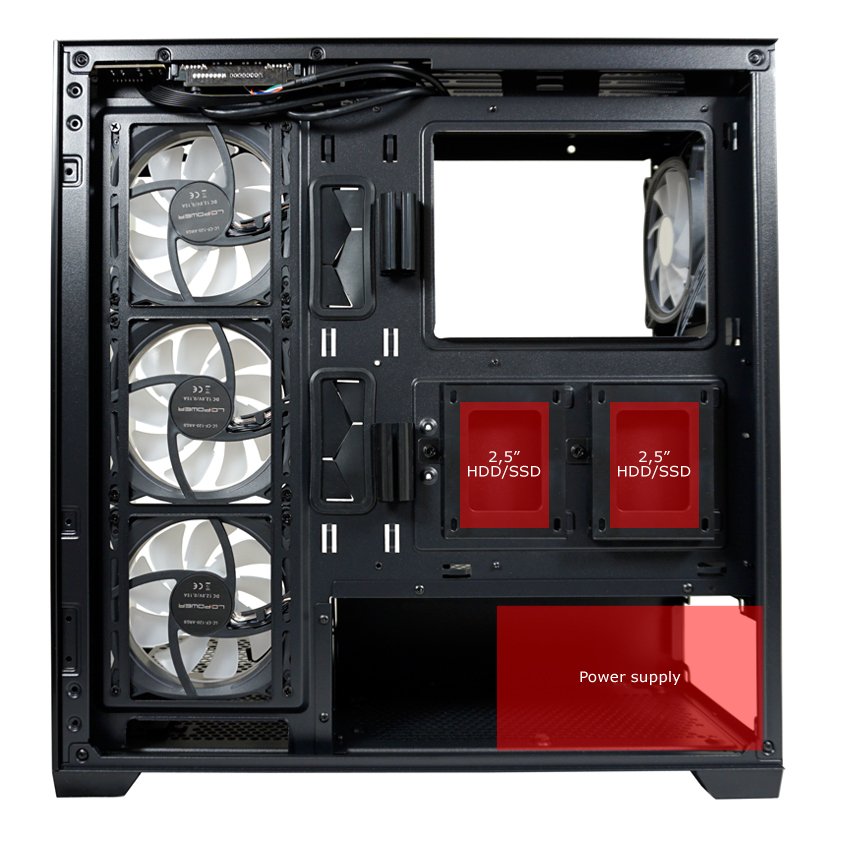 Lc-Power Lc-715b-On Carcasa De Ordenador Midi Tower Negro