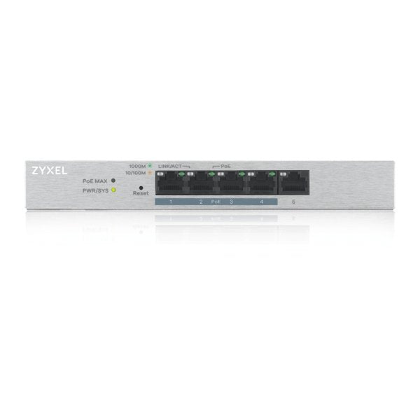 Switch 5 Ptos Zyxel 10/100/1000 Gs1200-5hpv2 P 5ptos Rj-45 / Gestionable / Poe Gs1200-5hpv2-Eu0101f