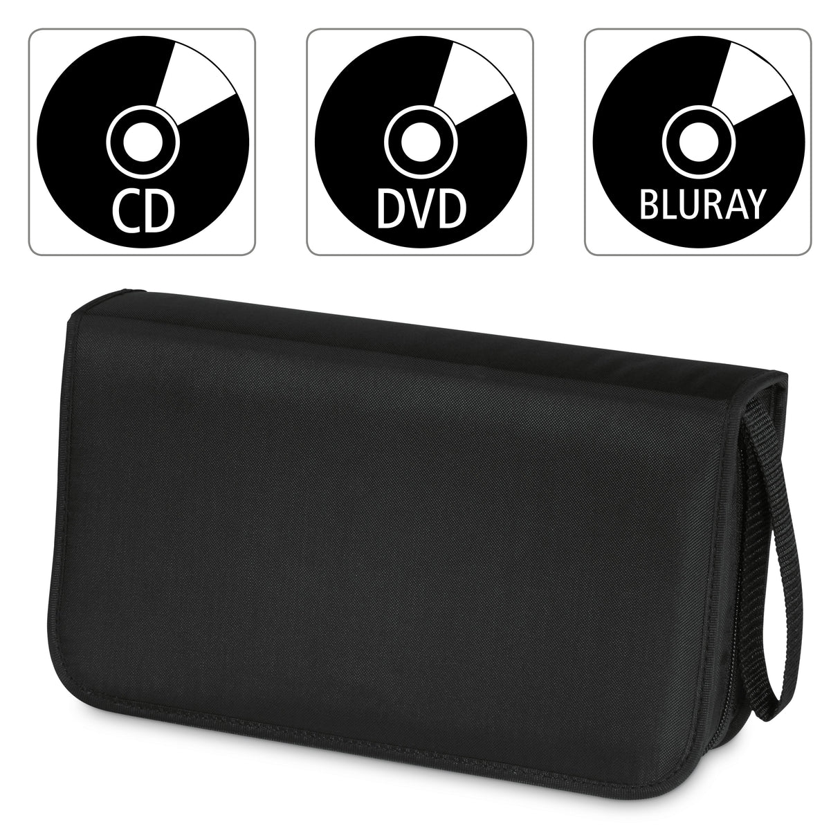 EAN 4007249338327 - Hama CD Wallet Nylon 80, black 80 discos Negro imagen 4