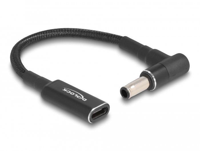 Delock 60042 Cable De Carga Portátil Usb Type-C Hembra A Samsung 5,5 X 3,0 Mm Macho En Ángulo De 90° 15 Cm