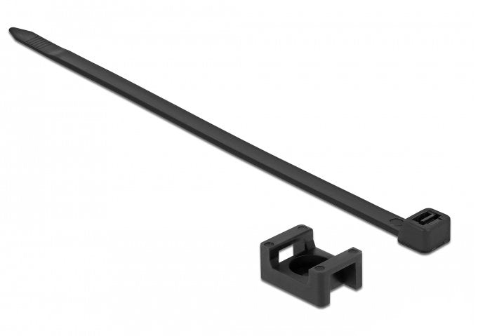Delock Soporte Atornillable 23 X 16 Mm Con Brida Para Cables L 150 X B 7,2 Mm Negro