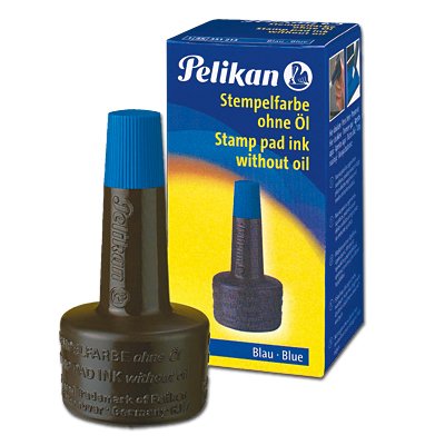 Pelikan Tinta De Sellar Sin Aceite - 28ml - Secado Rapido - Resistente Al Agua - Color Azul Intenso
