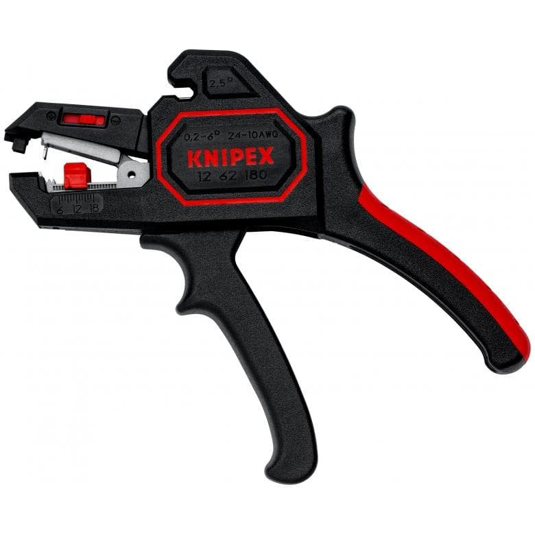 EAN 4003773054573 - Knipex 12 62 180 crimpadora Herramienta pelacables Negro, Rojo imagen 6