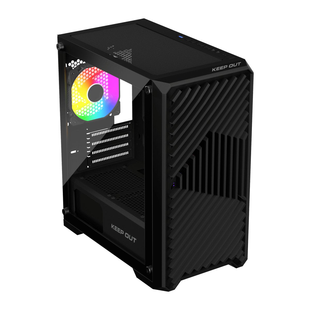 Caja Microatx Xc-220 Glass Argb Keepout Bahías Int.: 1x3'5, 1x2'5/3'5, 1x2'5/ 1xusb2.0, 2xusb3.0/ Audio In/Out