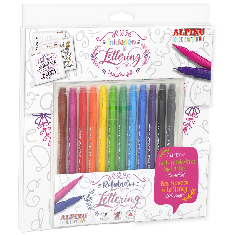 EAN 8413240610489 - Alpino AR001052 rotulador Fino/Extragrueso Negro, Azul, Marrón, Verde, Gris, Azul claro, Verde claro, Nar imagen 1