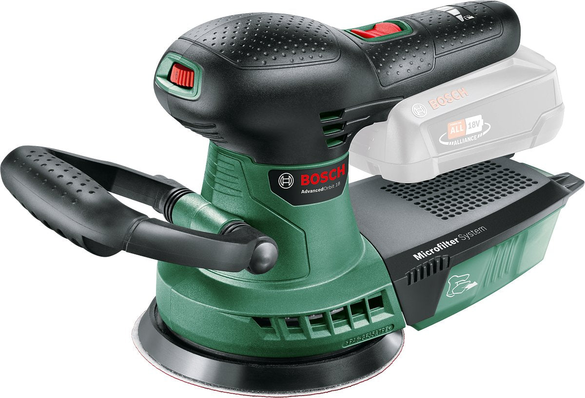 Lijadora Excéntrica Inalámbrica Bosch Advancedorbit 18 Solo, 18volt Verde / Negro, Sin Batería Ni Cargador